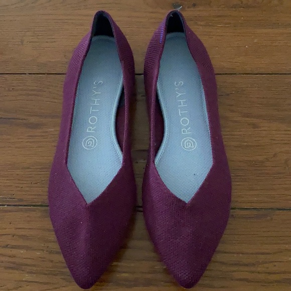 VGUC Rothy’s aubergine merino point size 7.5 - Picture 1 of 5